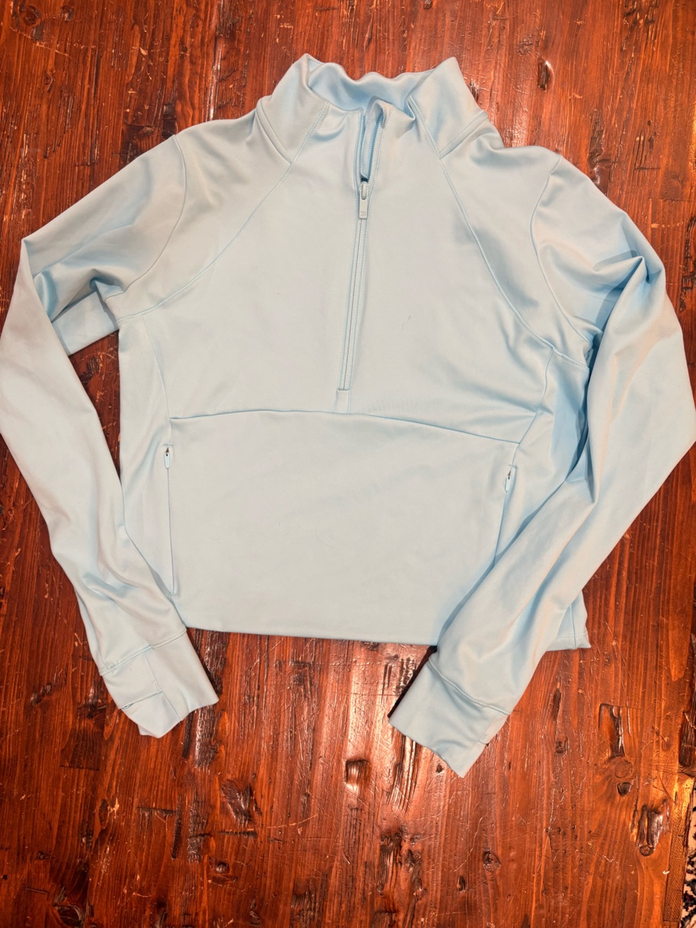 Light Blue Women's Half-Zip Pullover Top All in Motion Large